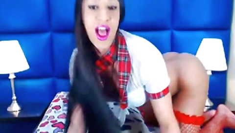 Sexy young girl shows her pussy