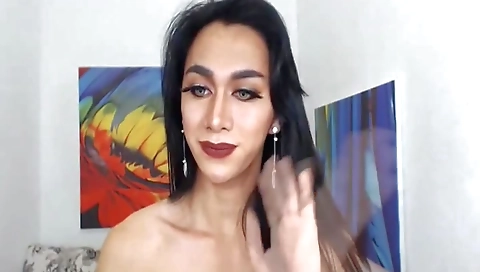 Sexy masturbation with a dildo